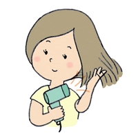 お風呂あがりはヘアケアタイム